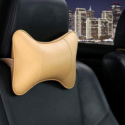 Car Neck Pillows Headrest Relief Filled Fiber Universal Car Pillow Both Side Pu Leather 1pcs Pack Headrest For Car Neck Pillows Both Side Pu Leather Headrest Head Pain Relief Filled Fiber Universal Car Pillow Neck Pillow Softness Car Headrest Pillow