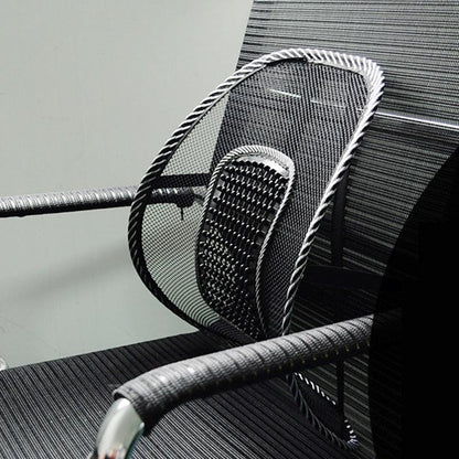 Car Seat Chair Back Cushion Mesh Lumbar Back Brace Car Seat Chair Cushion Massage Back Cushion Pad Support Home Office Lumbar Support Car Mesh Back Support with Massage Beads Ergonomic Designed For Comfort Lower Back Pain Relief