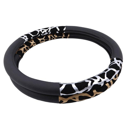 Car Steering Wheel Elastic Long Microfiber Plush Steering Wheel Cover Gearshift Handbrake Cover Protector Decoration Warm Super Thick Plush Collar Soft Car Steering Wheel Cover Decoration Warm Super Thick Plush Collar Soft Black Pink Women Man