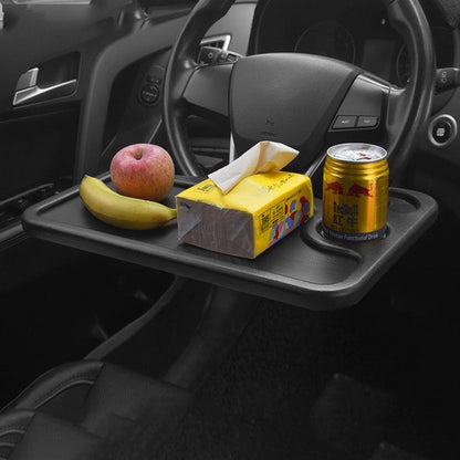 Car Table Steering Wheel Eat Work Cart Drink Food Coffee Goods Auto Steering Wheel Desk Holder Tray Car Laptop Computer Desk Mount Stand Seat Table Back Seat Headrest Tray for Eating Food Drink Writing Laptop Steering Wheel Tray