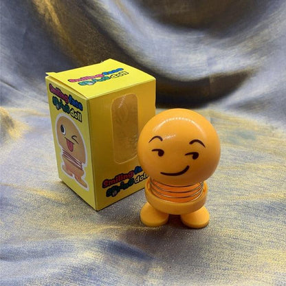 Cartoon Car Ornaments Electroplating Spring Shaking Head Doll Toy Shaking Head Toys Car Ornaments Bobblehead Nod Dolls Cute Cartoon Funny Wobble Head Robot Lovely Car Dashboard Decor Spring Car Decoration Doll Stretchable Toy Deformation