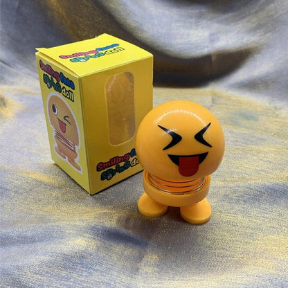 Cartoon Car Ornaments Electroplating Spring Shaking Head Doll Toy Shaking Head Toys Car Ornaments Bobblehead Nod Dolls Cute Cartoon Funny Wobble Head Robot Lovely Car Dashboard Decor Spring Car Decoration Doll Stretchable Toy Deformation