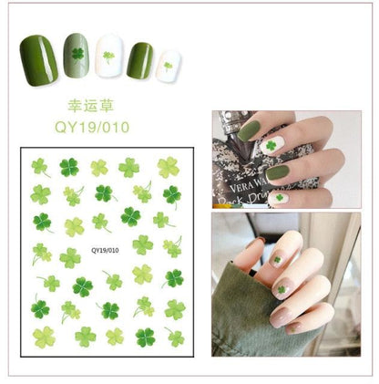 Cartoon Characters Plants Animals Forest Flowers Small Fresh Flowers 3D Nail Stickers Hyuna Style Nail Patch Waterproof Self Adhesive Nail Decals for Nail Art Decoration Including Hearts Stars Letters Bowknot Leaves Flowers Plants Fruits Butterflies