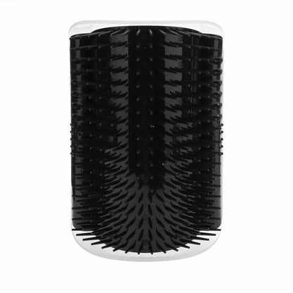 Cat Scratcher Corner Pet Brush Comb Play Cat Toy Plastic Scratch Bristles Arch Massager  Self Groomer with Catnip Pouch Cat Wall Corner Massage Groomer Cat Self Grooming Brush