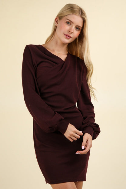 Ruched Detail Bodycon Mini Dress For Women – Figure-Hugging Dress, Elegant, Ruched Dress, Bodycon Dress, Mini Dress, Stylish Night Out Dress