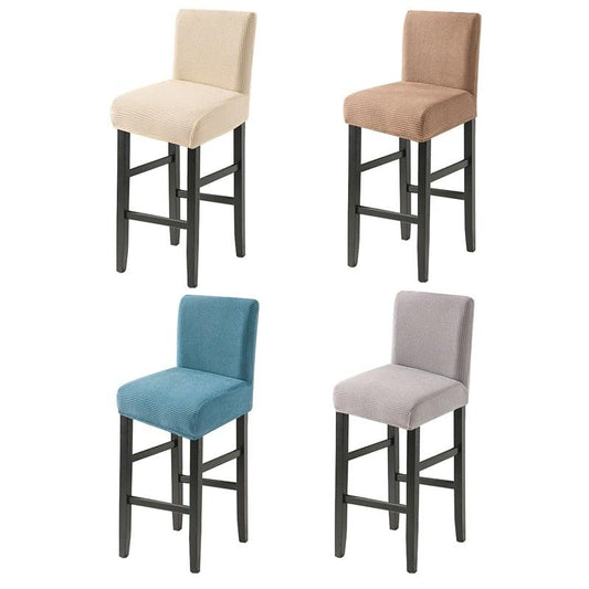 Chair Cover for Hotels Parties Kitchens Banquets Solid Color High Stool Cover For Bar Cafe Decorative Seat Protector Stretch Slipcovers Chair Cover for Counter Height Side Chairs Covers Stretch Protectors
