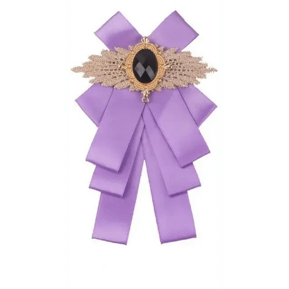 Charming  Butterfly Ladies Bowtie Casual Solid Color Rhinestone Brooch Bowties For Women Fashionable Wedding  Bowtie