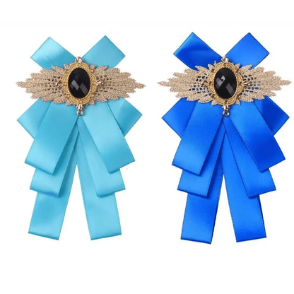 Charming  Butterfly Ladies Bowtie Casual Solid Color Rhinestone Brooch Bowties For Women Fashionable Wedding  Bowtie
