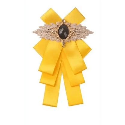 Charming  Butterfly Ladies Bowtie Casual Solid Color Rhinestone Brooch Bowties For Women Fashionable Wedding  Bowtie
