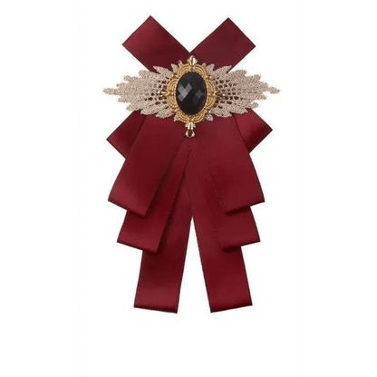 Charming  Butterfly Ladies Bowtie Casual Solid Color Rhinestone Brooch Bowties For Women Fashionable Wedding  Bowtie