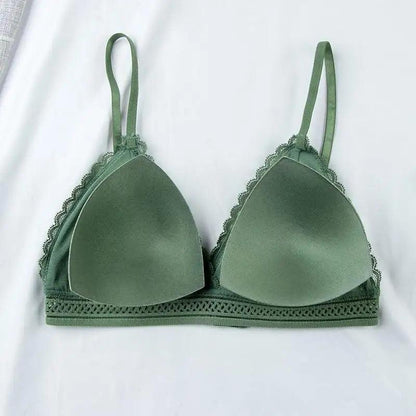 Charming Floral Lace Bra Top For Women Push Up Female Lingerie breathable Bralette Removable Pad Thin Fashion New Wireless Bras
