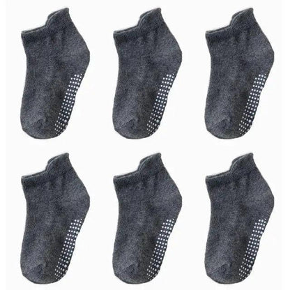 Children Cotton  6 Pairs/Set Anti-slip Socks For Boys Girl Rubber Kid Floor Sock With Grips For 0 To 6 Years Kids