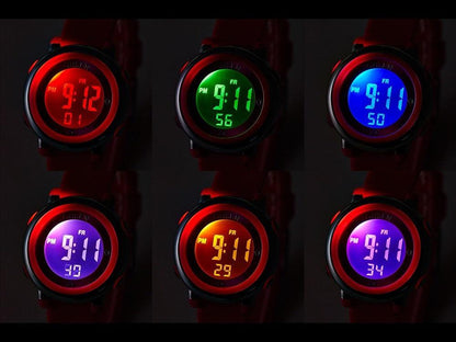 Children Digital LED Fashion Sport Watch Cute Wrist Watch Waterproof Kids Watch Sport Multi Function 50M Waterproof LED Alarm Stopwatch Digital Child Wristwatch For Boy Girl