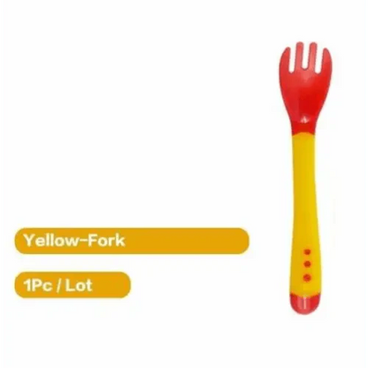 Children's Tableware Baby Learning Dishes With Suction Cup Assist Food Bowl Temperature Sensing Spoon Baby Feeding Bowl