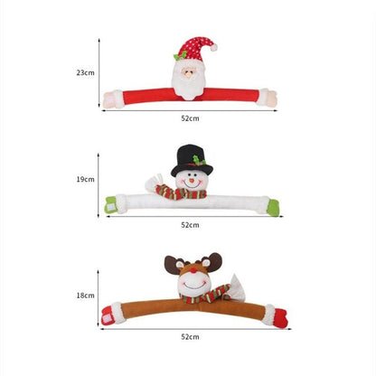 Christmas Curtain Buckle Tieback Flannel Door Curtain Home DecorateChristmas Trees New Year Snowmen Window Decorations Curtain Holdback Fastener Clamp Wine Bottle Topper Hugger Holder Snowman Christmas Ornaments Home Decor