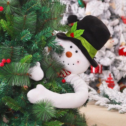 Christmas Curtain Holder Santa Claus Snowman Christmas Tree Ornaments Decoration Xmas Home Decor Festival Party Supplies Christmas Curtain Buckle Doll Santa Snowman Creative Curtain Tieback Hold Back Fastener Christmas Wine Bottle Topper For Home Decor