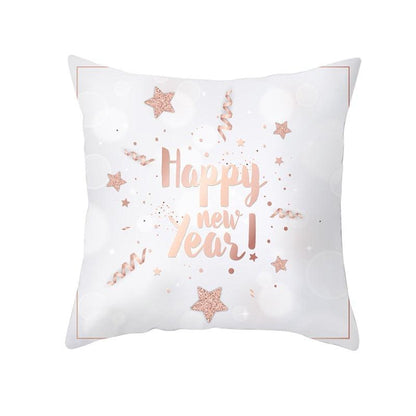 Christmas Decorations Snowflake Santa Claus Merry Christmas Cover Cushion Pillowcase Xmas Holiday Couch Pillows Rustic Christmas Decorations Winter Pillowcase for Living Room Home Happy New Year