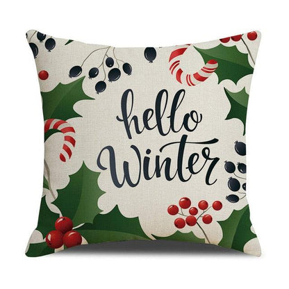 Christmas Green Stripe Pattern Cotton Linen Throw Pillow Christmas Stripe Pillow Cases Christmas Green Decorative Cushion Cover Cotton Linen Pillowcase Indoor Sofa Decorations Home Sofa Decorative Pillowcase 45X45CM