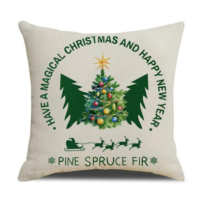 Christmas Green Stripe Pattern Cotton Linen Throw Pillow Christmas Stripe Pillow Cases Christmas Green Decorative Cushion Cover Cotton Linen Pillowcase Indoor Sofa Decorations Home Sofa Decorative Pillowcase 45X45CM