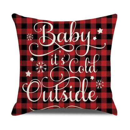 Christmas Pillow Covers Xmas Decorative Christmas Pillow Covers Christmas Decor Pillow Cases Retro Beautiful Cushion Cover Throw Pillowcase Winter Holiday Cushion Case For Home Decor 45x45CM