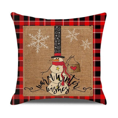Christmas Pillow Covers Xmas Decorative Christmas Pillow Covers Christmas Decor Pillow Cases Retro Beautiful Cushion Cover Throw Pillowcase Winter Holiday Cushion Case For Home Decor 45x45CM