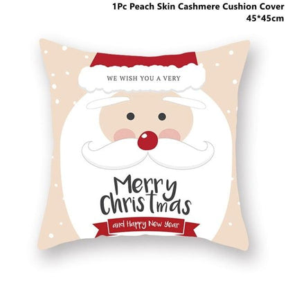 Christmas Pillowcase Santa Cluas Pillow Covers Xmas Holiday Couch Pillows Rustic Christmas Decorations Winter Pillowcase For Home Living Room Xmas Ornaments Navidad Gifts