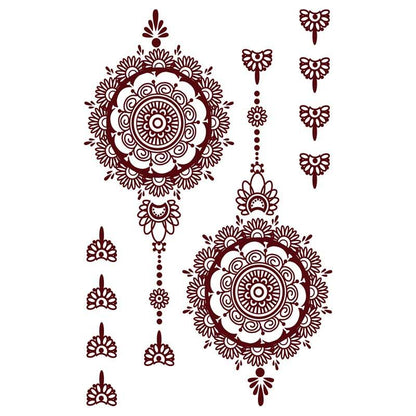 Classic Brown And Black Temporary Tattoo For Hands And Body Stickers Black Luxury Tattoos for Women Girls