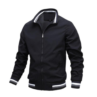 Classic Fashion Men’s Windbreaker Jackets Casual Jacket Men Outdoor Sports Spring Autumn Solid Color Jacket Stylish Jackets Men Jacket Lightweight Casual Slim Fit Jacket