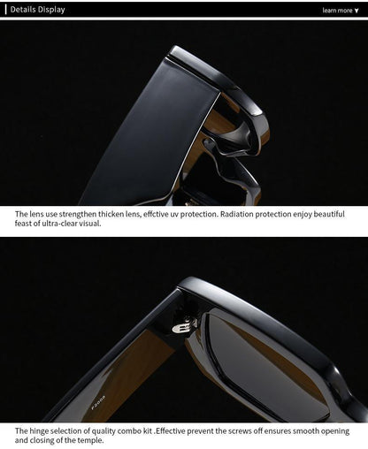 Classic Frames Style New Vintage Fashion Square Sunglasses For Men & Women Famous Luxury Design Big Frame Gradient SunGlasses For Female
