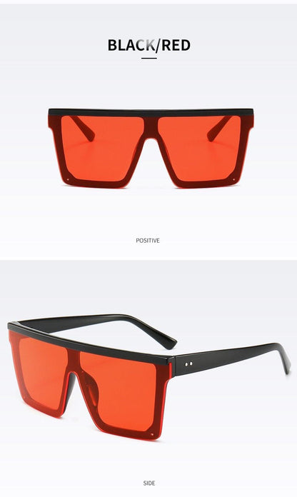Classic Male Big Black Sunglasses For Men & Women New Fashionable Design New Mirror Pink Square  Oversize Square Sunglasses for Women Men