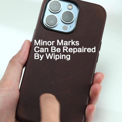 Classic Simple Brown Black Shockproof Drop Proof Phone Case Protective Genuine Leather Case for iPhone 13 Pro Max Business Case for iPhone 13 Mini Classic Magnetic Charging Phone Back Cover