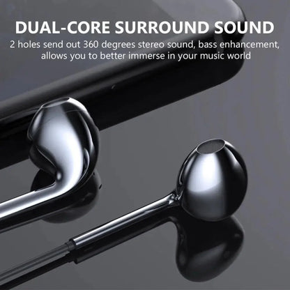 Classic Stereo 3.5mm Wired Control Earphone Stereo Headphones With Control Noise Isolating