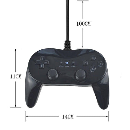 Classic White And Black Wired Pro Remote Game Controller Compatible With PC Laptop
