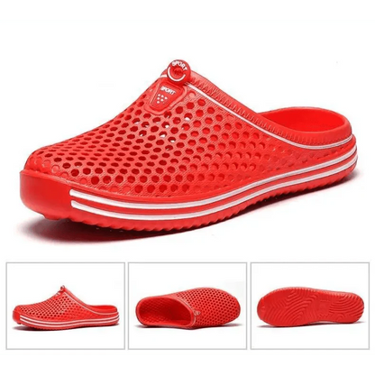 Classic Women Shoes Beach Closed Toe Slippers Unisex Hollow Out Casual Couple Flip Flops Garden Clogs  Non-slide Men And Women Slippers
