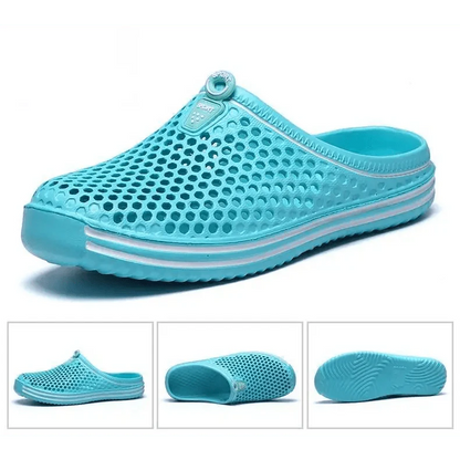 Classic Women Shoes Beach Closed Toe Slippers Unisex Hollow Out Casual Couple Flip Flops Garden Clogs  Non-slide Men And Women Slippers