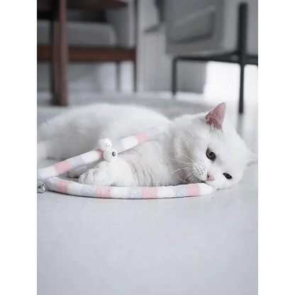 Colorful Rod Wand Feather Teaser Exerciser For Cats Soft Funny Interactive Toy For Pets Cute Cat Accessories
