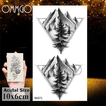 Colorful Tribal Tattoo Feather Temporary Tattoos Custom Waterproof Modern Tatoos Luxury Design