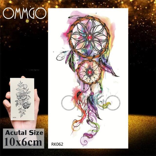 Colorful Tribal Tattoo Feather Temporary Tattoos Custom Waterproof Modern Tatoos Luxury Design