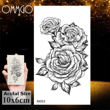 Colorful Tribal Tattoo Feather Temporary Tattoos Custom Waterproof Modern Tatoos Luxury Design