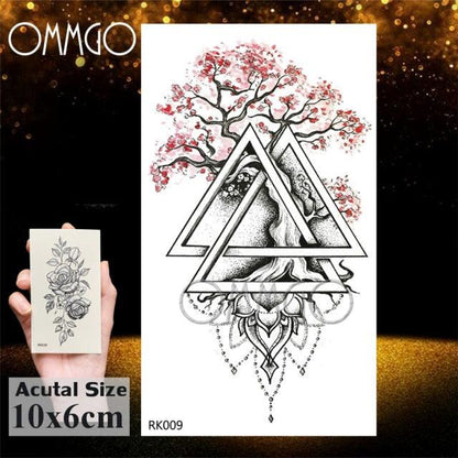 Colorful Tribal Tattoo Feather Temporary Tattoos Custom Waterproof Modern Tatoos Luxury Design