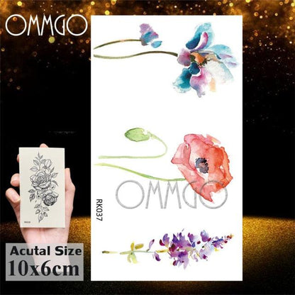 Colorful Tribal Tattoo Feather Temporary Tattoos Custom Waterproof Modern Tatoos Luxury Design