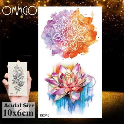 Colorful Tribal Tattoo Feather Temporary Tattoos Custom Waterproof Modern Tatoos Luxury Design