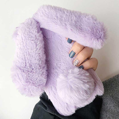 Comfortable Bunny Funny Women Phone Cover For iPhone 12 mini 11 Pro Max Hairy Cute Rabbit Animal Case For iPhone XS MAX XR Soft Lightweight Phone Cover Girl Gifts
