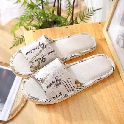 Comfortable Elegant Flower Design Indoor Soft Slipper Spring Autumn Lightweight Flip Flops For Women Classic Bedroom Slippers Ladies Foldable Flip Flops