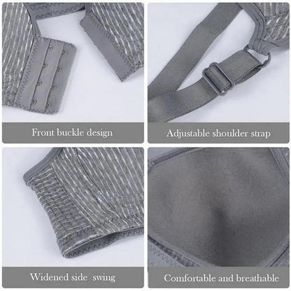 Comfortable Seamless Bra For Women Fashion Push Up Bras Wire Free Lingerie Full Cup Bralette Cotton Underwear Brassiere Front Closure