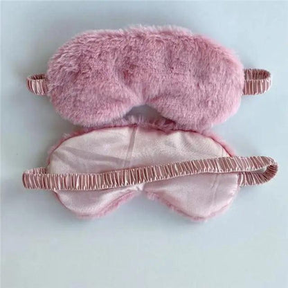 Comfortable Soft Plush Sleep Eye Mask Sleeping Masks Night Eyeshade Women Traveling Eye Patch Cute Design Cozy Fluffy Eye Mask