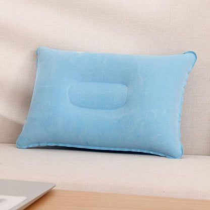 Convenient Ultralight Inflatable Air Pillow Sleep Cushion Travel Bedroom Hiking Beach Car Plane Ultralight Inflatable PVC Nylon Air Pillow Sleep Cushion Travel Bedroom Hiking Beach Car Plane Head Rest Support Inflatable Camping Head Rest Support 34*22cm