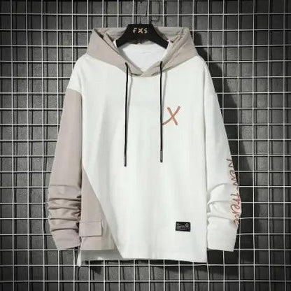 Cool Luxury Spring Autumn Striped Hoodie Sweatshirt Men's Thick Fleece Hip Hop High Streetwear Clothes Unique Design Long Sleeve Hoodies Casual Drawstring Hooded Sweatshirts