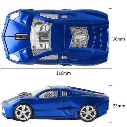 Cool Wireless Gaming Mice 2.4Ghz USB Receiver Wireless Sports Car Mouse Fashion 1600DPI Ergonomic 3D Mini Mice For PC Laptop