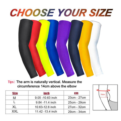 Cooling Arm Sleeves For Men Women Outdoor UV Protection Sports Sleeves For Basketball Football Volleyball Cycling  UV Protection Cooling Arm Sleeves Sunblock Long Sun Sleeves Hands Arm Covers Long Sleeve For Outdoor Activity